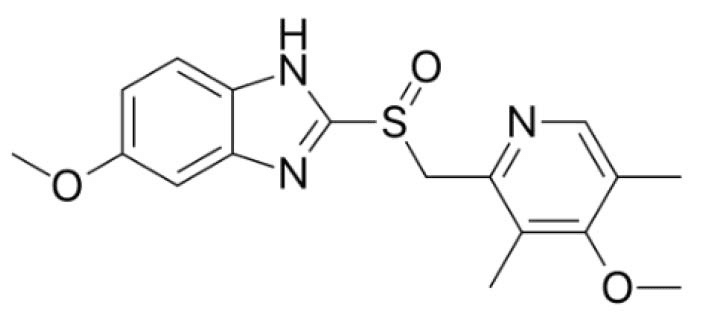 Omeprazole: Uses, Formulation, Advantages, and Disadvantages 4 Structural formula of omeprazole Figure 3 Structural formula of pantoprazole